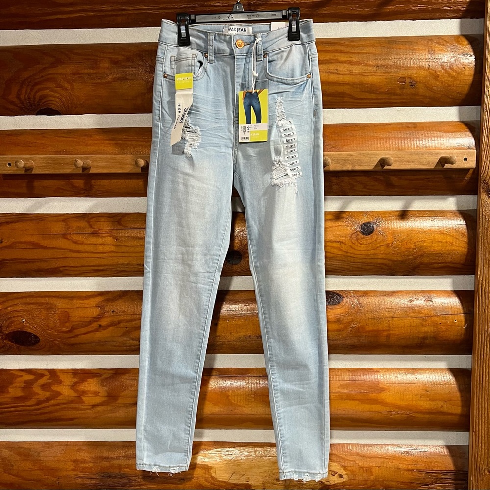 Wax Jean‎ Light Blue Distressed Skinny Jeans